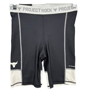Under Armour Project Rock Bike Shorts Womens Small Compression High Rise Gym
